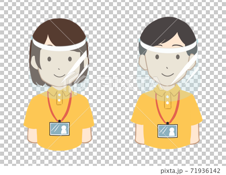 介護士　フェイスシールド(線無し) 71936142