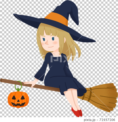 ハロウィンの魔女のイラスト素材