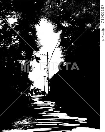 自作，日本の風景画 モノクロ 絵画 フレーム付き 19/100 リトグラフ 大久保の茶屋 2重額 和風 風景画 自然画