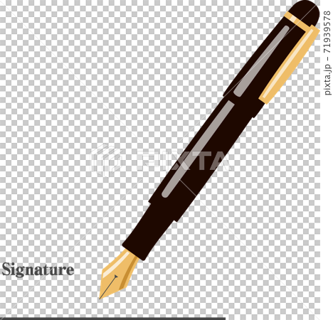 Signature line and fountain pen Signature line and fountain pen 71939578