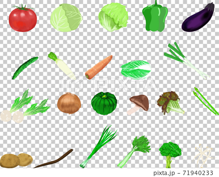可愛いシンプルな野菜のイラストセット4のイラスト素材