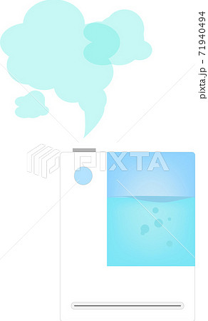 蒸気を出すシンプルな加湿器のイラストのイラスト素材