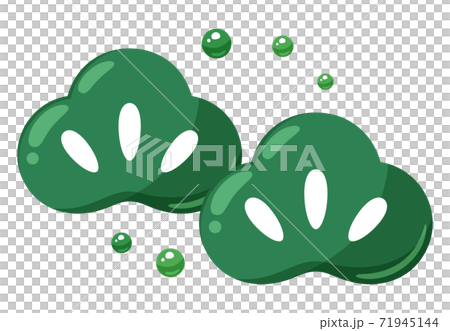 光沢のあるかわいい松の葉のイラストのイラスト素材