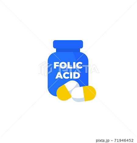folic acid, B9 vitamin vector icon 71946452