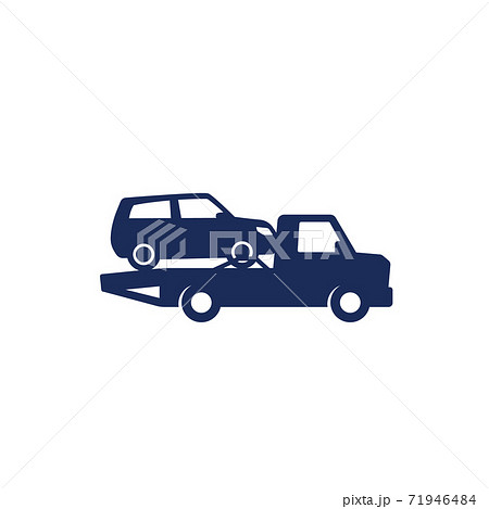 Car towing truck vector icon on white 71946484