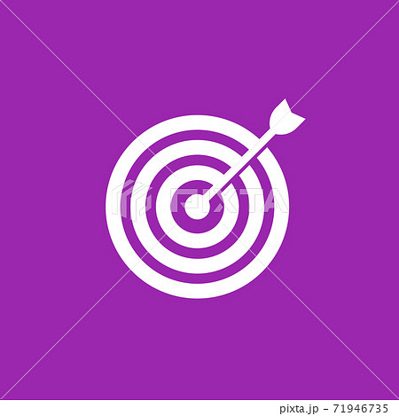 arrow in center of target vector icon arrow in center of target vector icon 71946735