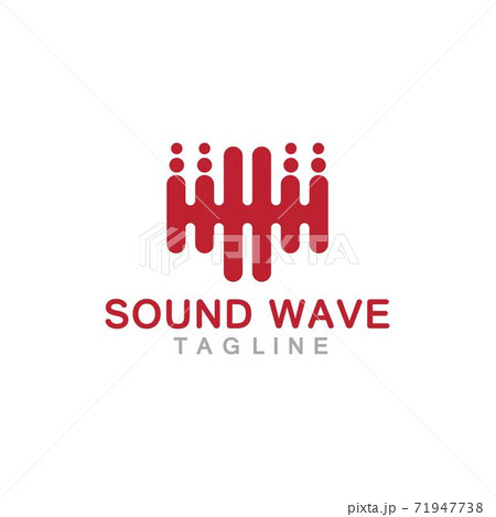 Sound waves vector illustration 71947738
