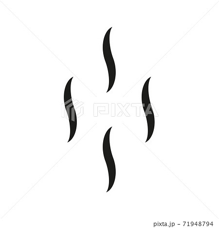 Smoke smell icon isolated. Steam, odor, aroma sign or vapor vector symbol 71948794
