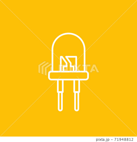 light emitting diode icon, linear style 71948812