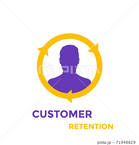 Returning customer and client retention icon Returning customer and client retention icon 71948829