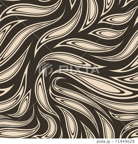 Seamless vector pattern in beige color from cut smooth stripes or brush strokes. Flowing abstract texture for prints, textiles. 71949028