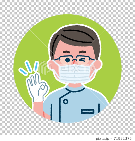 戴著面具的牙醫的圖標 71951375