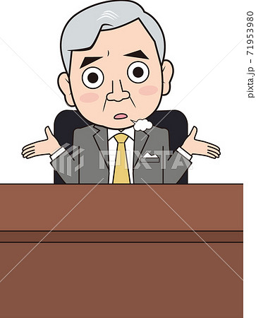 がっかりする男性社長 がっかりする男性社長 71953980