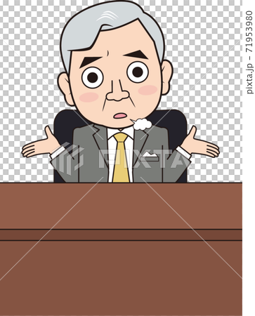 がっかりする男性社長 がっかりする男性社長 71953980