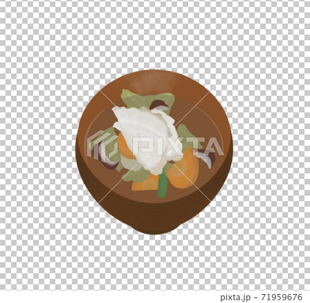 Aomori specialty senbei soup Aomori specialty senbei soup 71959676