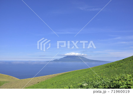 北海道 礼文島 桃岩展望台からの眺望の写真素材