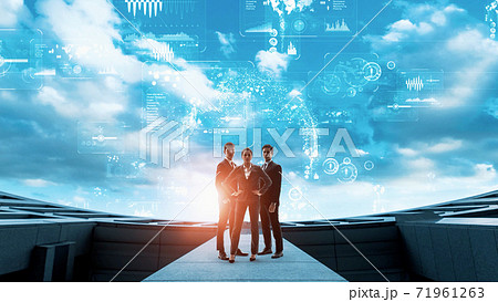 ビジネスとネットワーク チームワーク ビジネスとネットワーク チームワーク 71961263