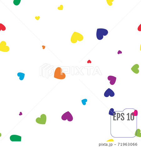 Seamless Pattern with Colorful hearts. Seamless Pattern with Colorful hearts. 71963066