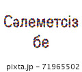 花「こんにちは（カザフ語）」 71965502