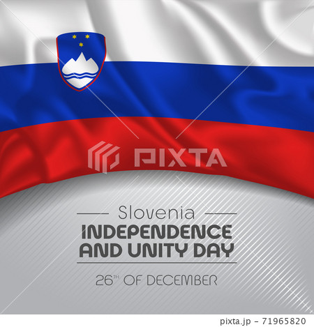 Slovenia happy independence and unity day greeting card, banner vector illustration 71965820