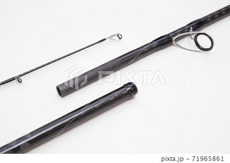 ルアーロッドイメージ パックロッド 並継ぎロッド ジョイントの写真素材