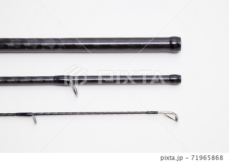 ルアーロッドイメージ パックロッド 並継ぎロッド ジョイントの写真素材