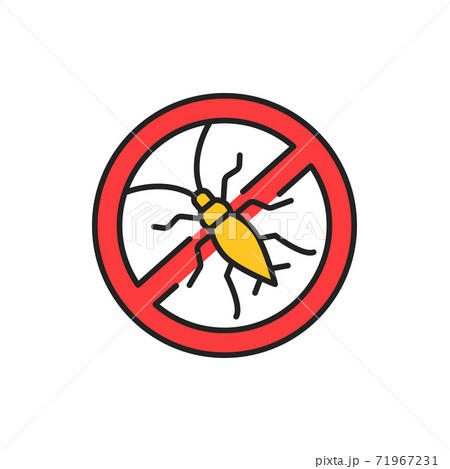No pests color line icon. Pictogram for web page, mobile app, promo. No pests color line icon. Pictogram for web page, mobile app, promo. 71967231