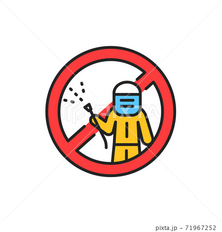 No Pesticides color line icon. Pictogram for web page, mobile app, promo. 71967252