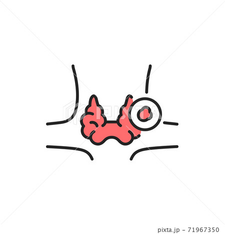 Thyroid cancer color line icon. Pictogram for web page, mobile app, promo. 71967350