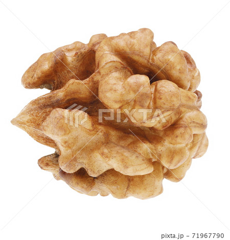 full walnut, isolated on white background, macro shot full walnut, isolated on white background, macro shot 71967790