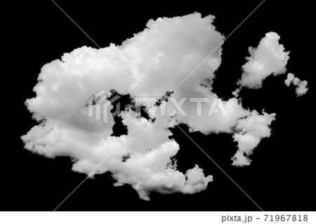 Isolated cloud over black. Design elements 71967818