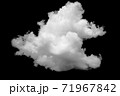 Isolated cloud over black. Design elements 71967842