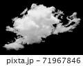 Isolated cloud over black. Design elements 71967846