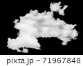 Isolated cloud over black. Design elements 71967848