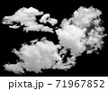 Isolated cloud over black. Design elements 71967852