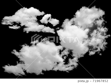 Isolated cloud over black. Design elements 71967852
