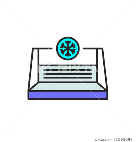 Freezer cold color line icon. Household equipment. Freezer cold color line icon. Household equipment. 71968999