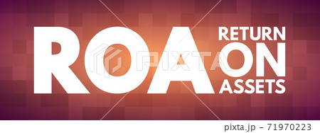 ROA - Return On Assets acronym, business concept 71970223
