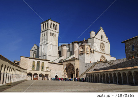 Assisi, Italy panoramic view of basilica San Francesco Assisi, Italy panoramic view of basilica San Francesco 71970368