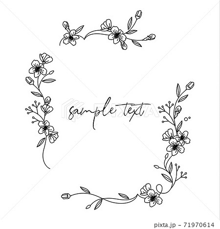 Cherry Blossom Frame Frame Illustration Vector Stock Illustration