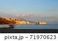 Naples, Castel dell'Ovo in the background Vesuvius 71970623