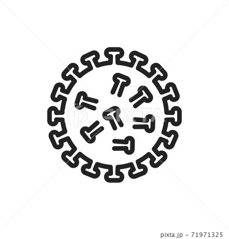 Microorganism rotavirus black line icon. Vector illustration Microorganism rotavirus black line icon. Vector illustration 71971325