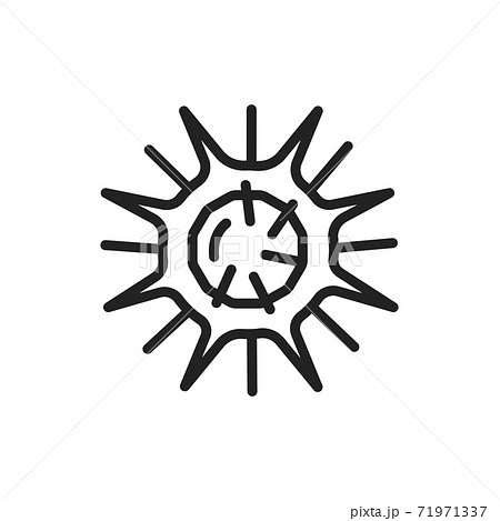 Virus herpes black line icon. Vector illustration 71971337