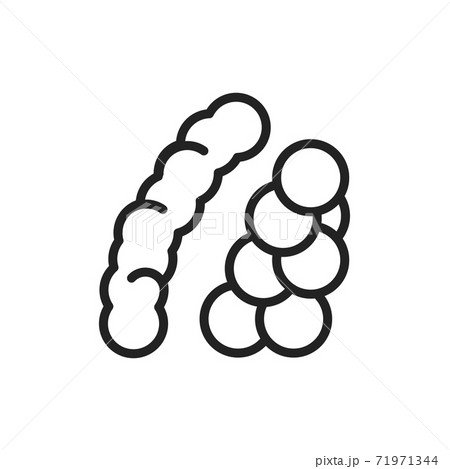 Bacteria streptococci black line icon. Vector illustration Bacteria streptococci black line icon. Vector illustration 71971344