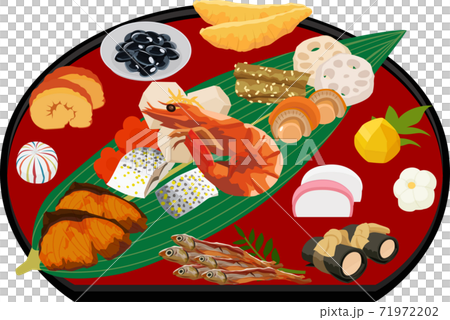 New Year's illustration material New Year dishes and half moon tray red New Year's illustration material New Year dishes and half moon tray red 71972202