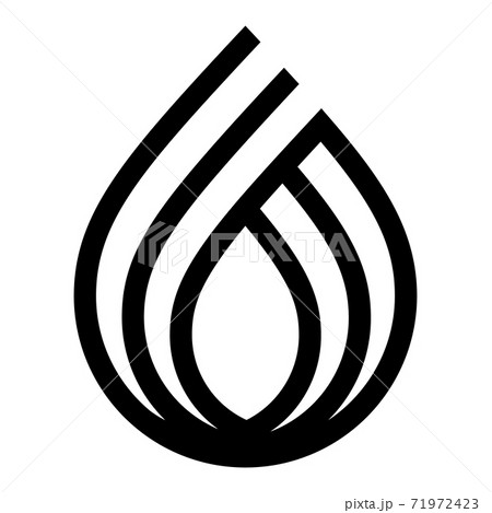 Water drop symbol, black sign for logo 71972423