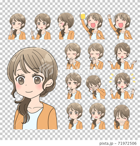 Female facial expression set 1 71972506