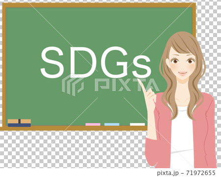SDGsを学ぶ　黒板 71972655