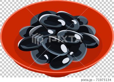 新年のおせち料理の黒豆　ベクター 71973134
