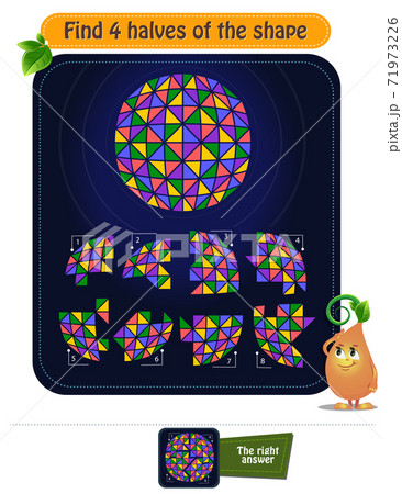 brainteaser Find 4 halves of the shape 71973226